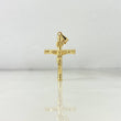 Dije Cruz Cristo 1.2gr / 3.5cm / Baston Atornillado Oro Amarillo