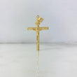Dije Cruz Cristo 1.65gr / 4.4cm / Baston Atornillado Oro Amarillo