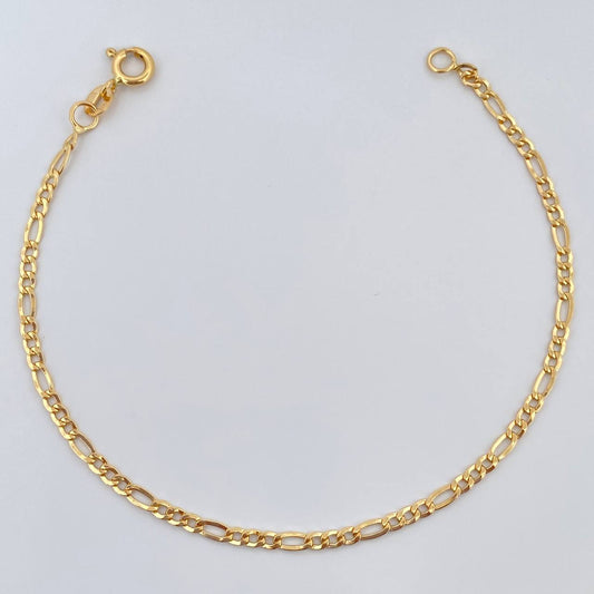 Pulso Figaro 1.45gr / 19.2cm / 2.36mm Oro Amarillo +1 18K %