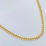 Cadena Cubana 7.45gr / 60.7cm / 4.06mm Oro Amarillo +1 18K %
