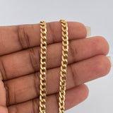 Cadena Cubana 7.35gr / 61.2cm / 4.03mm Oro Amarillo +1 18K %
