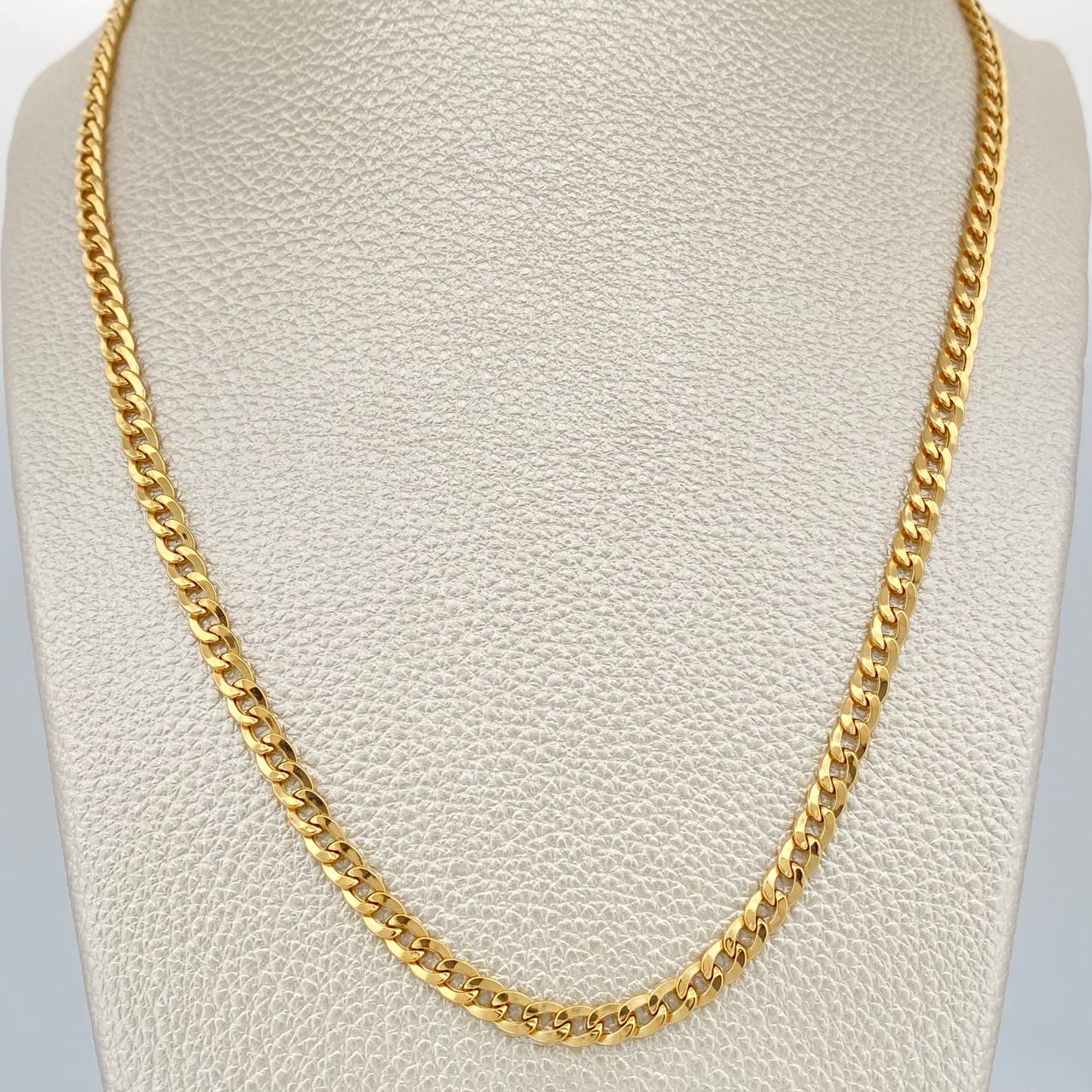 Cadena Cubana 7.35gr / 61.2cm / 4.03mm Oro Amarillo +1 18K %