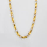 Cadena Escalera Plana 4 g / 55.7 cm / 2.4 mm Dos Oros Amarillo Blanco 18K