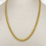 Cadena Cubana 9.9gr / 61.5cm / 4.4mm Oro Amarillo +1 14K Italy &