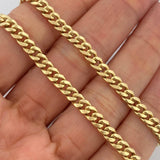 Cadena Cubana 10.05gr / 61.7cm / 4.4mm Oro Amarillo +1 14K Italy &