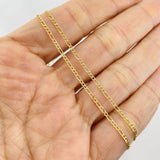 Cadena Figaro 1.3g / 45cm / 1.55mm Oro Amarillo 18K