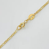 Cadena Figaro 1.3g / 45cm / 1.55mm Oro Amarillo 18K