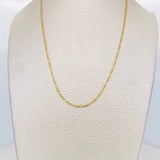 Cadena Figaro 2.05g / 50cm / 1.9mm Oro Amarillo 18K