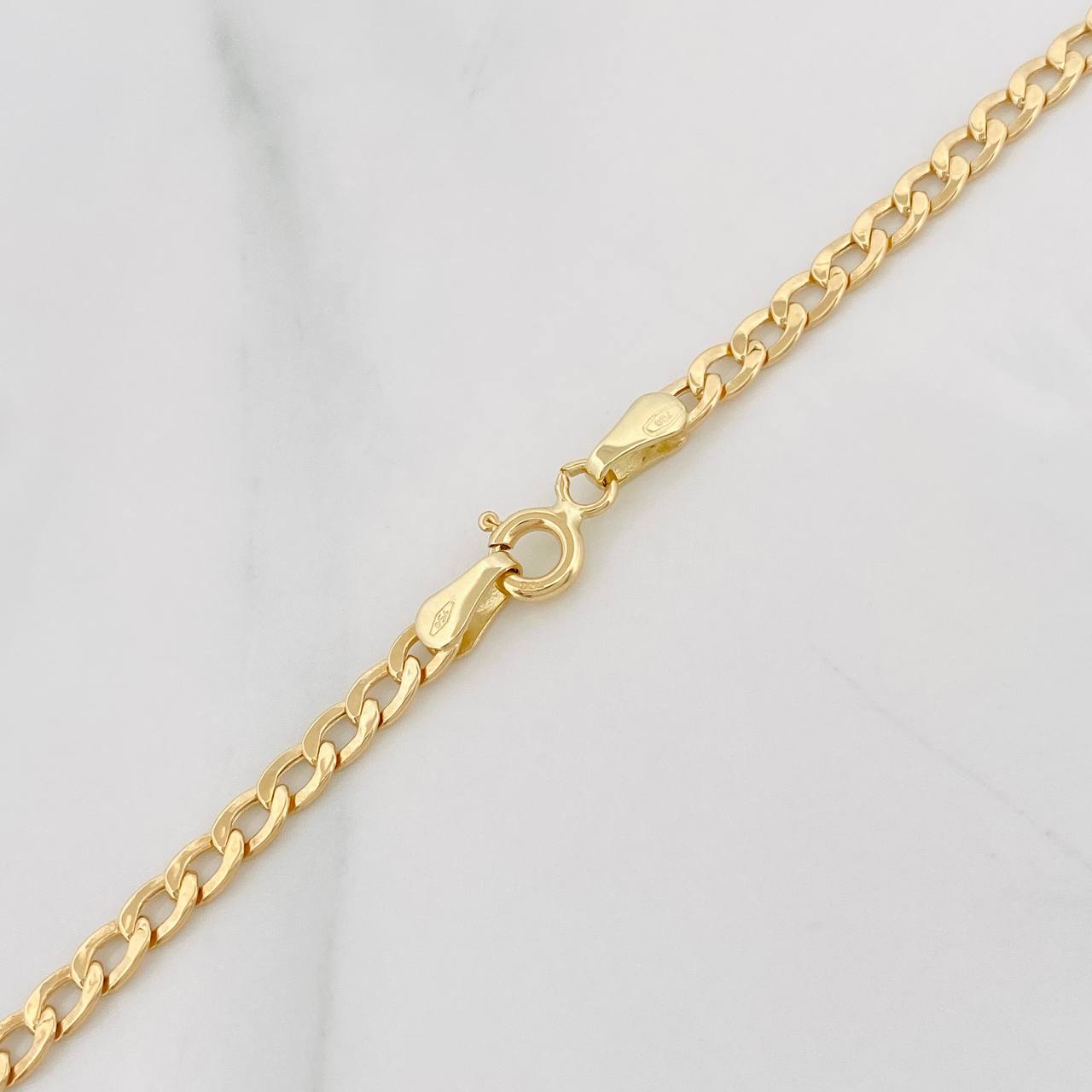 Cadena Cubana 4g / 60cm / 3.1mm Oro Amarillo 18K