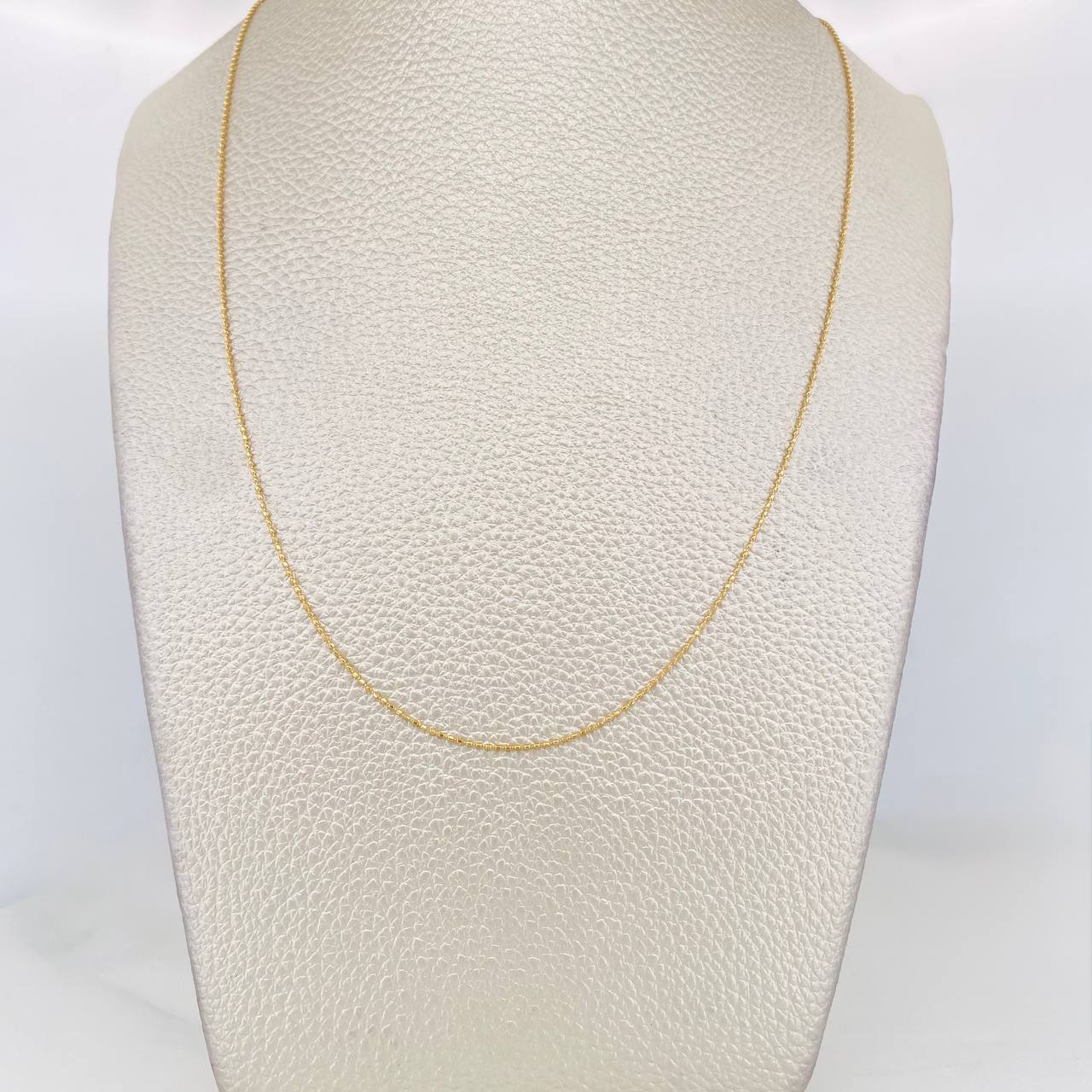 Cadena Militar 1.4g / 45cm / 0.8mm Oro Amarillo 18K