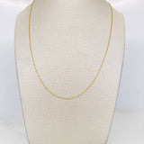 Cadena Militar 1.4g / 45cm / 0.8mm Oro Amarillo 18K