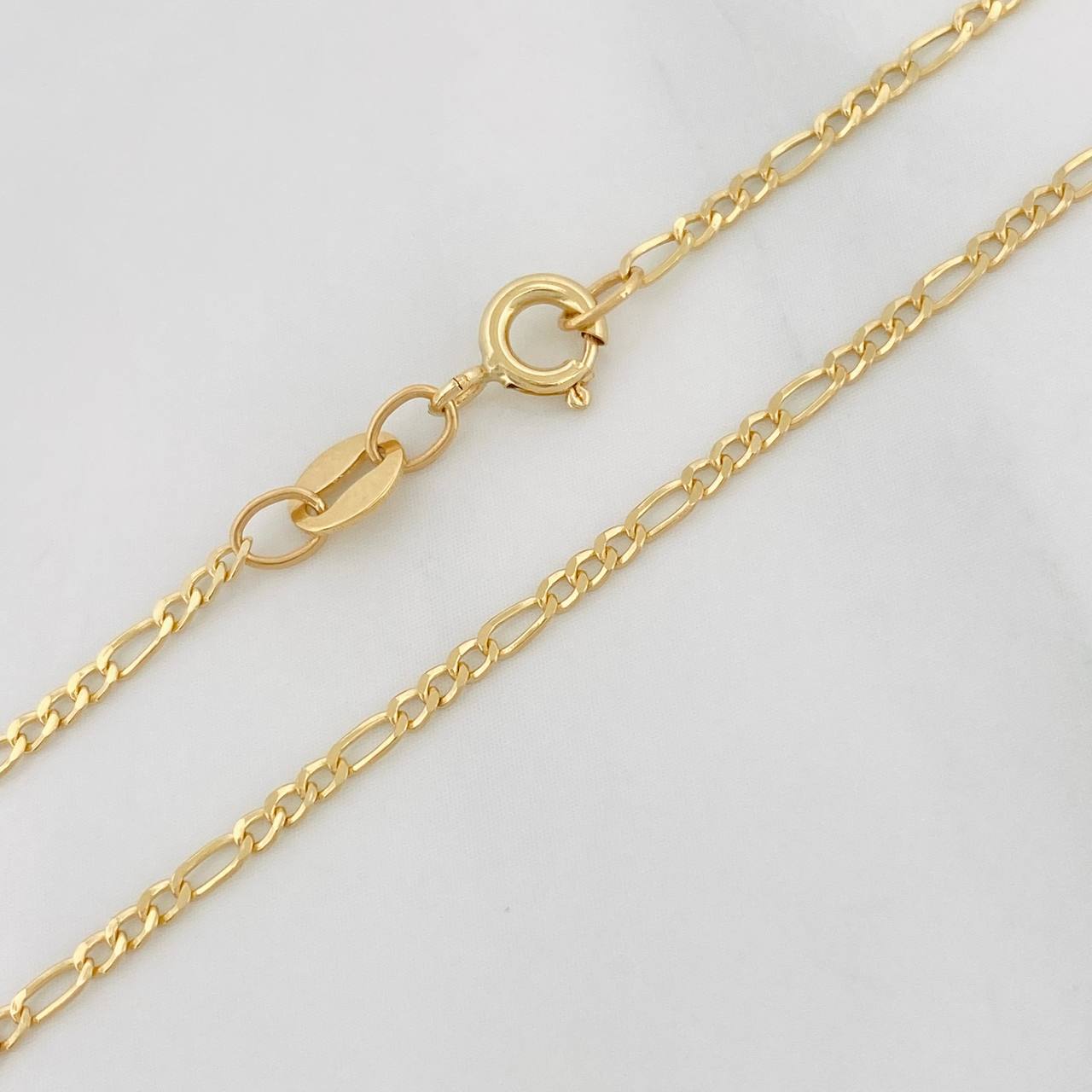 Cadena Figaro 2.05g / 50cm / 1.9mm Oro Amarillo 18K