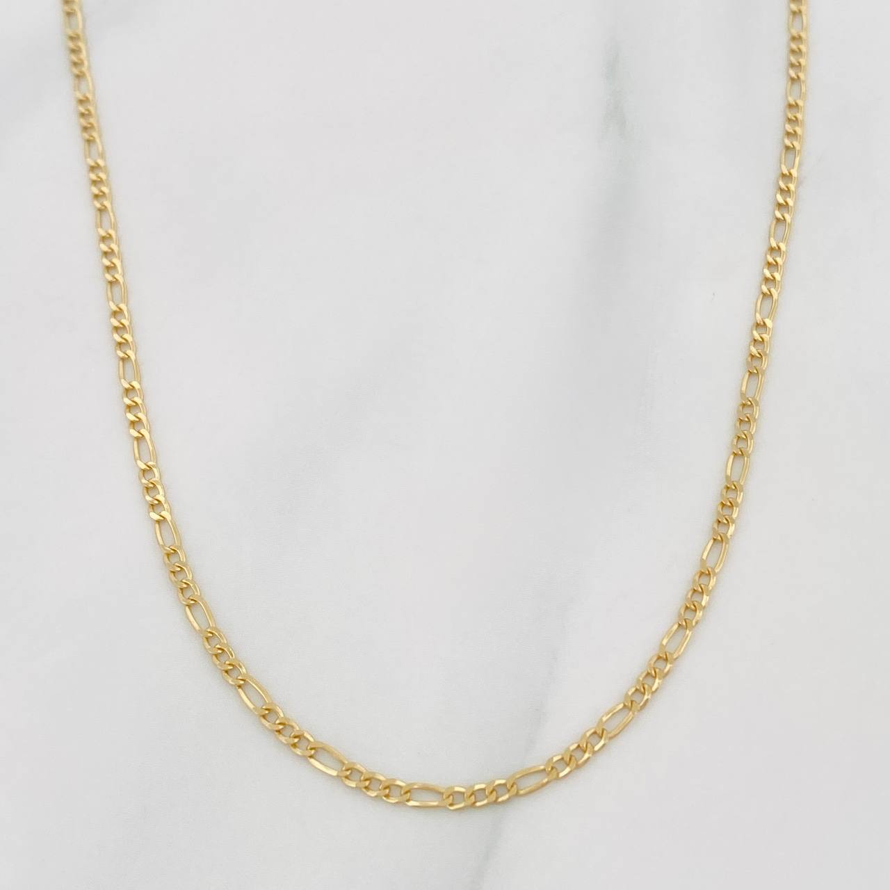 Cadena Figaro 1.35g / 45cm / 1.6mm Oro Amarillo 18K