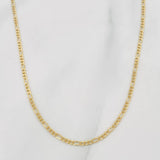 Cadena Figaro 1.35g / 45cm / 1.6mm Oro Amarillo 18K