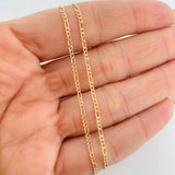 Cadena Figaro 2g / 50cm / 1.9mm Oro Amarillo 18K