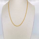 Cadena Cubana 4g / 60cm / 3.1mm Oro Amarillo 18K