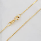 Cadena Militar 1.4g / 45cm / 0.8mm Oro Amarillo 18K