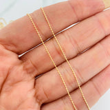 Cadena Militar 1.4g / 45cm / 0.8mm Oro Amarillo 18K