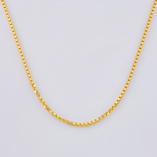 Cadena Veneciana 3.25g / 45cm / 0.9mm Oro Amarillo 18K