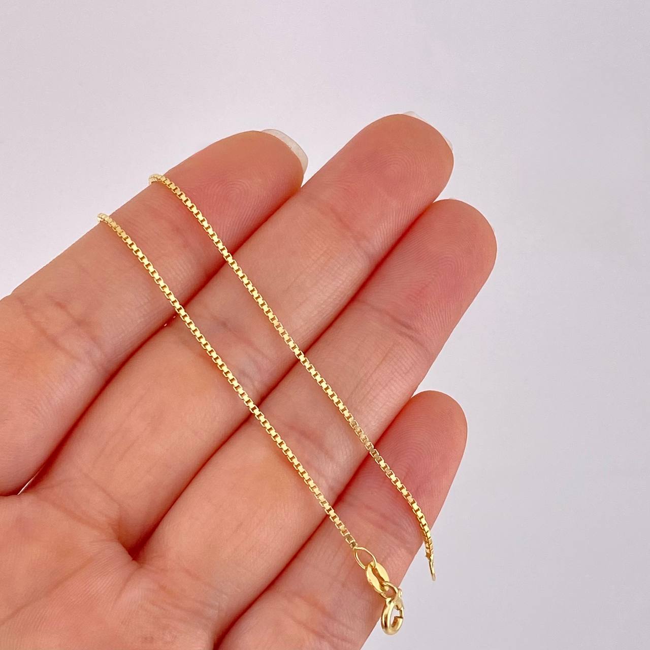 Cadena Veneciana 2.55g / 50cm / 0.9mm Oro Amarillo 18K
