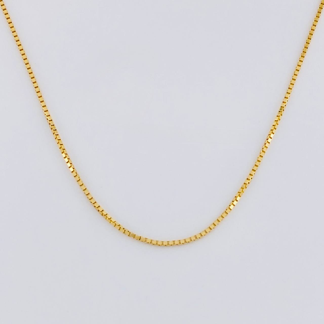 Cadena Veneciana 2.5g / 50cm / 0.8mm Oro Amarillo 18K