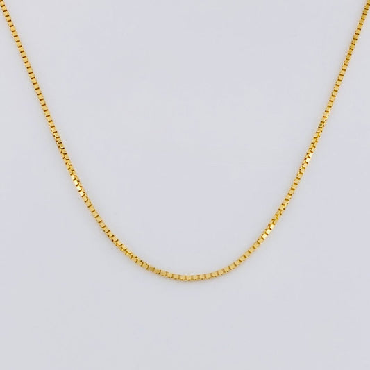 Cadena Veneciana 2.55g / 50cm / 0.8mm Oro Amarillo 18K