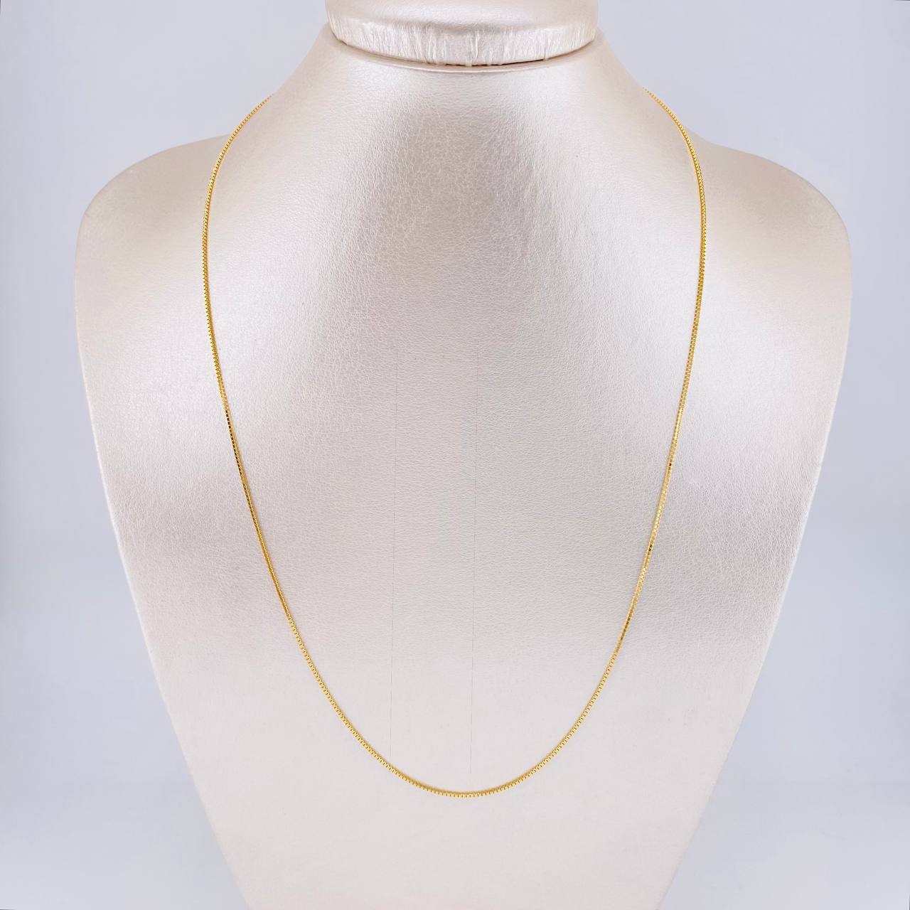 Cadena Veneciana 2.5g / 50cm / 0.8mm Oro Amarillo 18K
