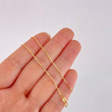 Cadena Veneciana 2.5g / 50cm / 0.8mm Oro Amarillo 18K