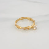Anillo Enlazado 2.35 g / T8 Oro Amarillo 18K