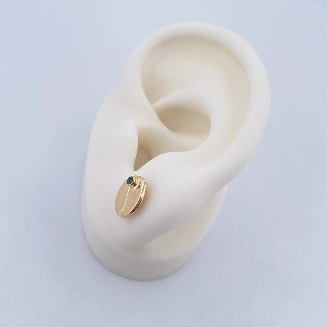 Topos Grano Café 0.9gr / 9.7mm / Oro Amarillo 18K &