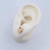 Topos Grano Café 0.9gr / 9.7mm / Oro Amarillo 18K &