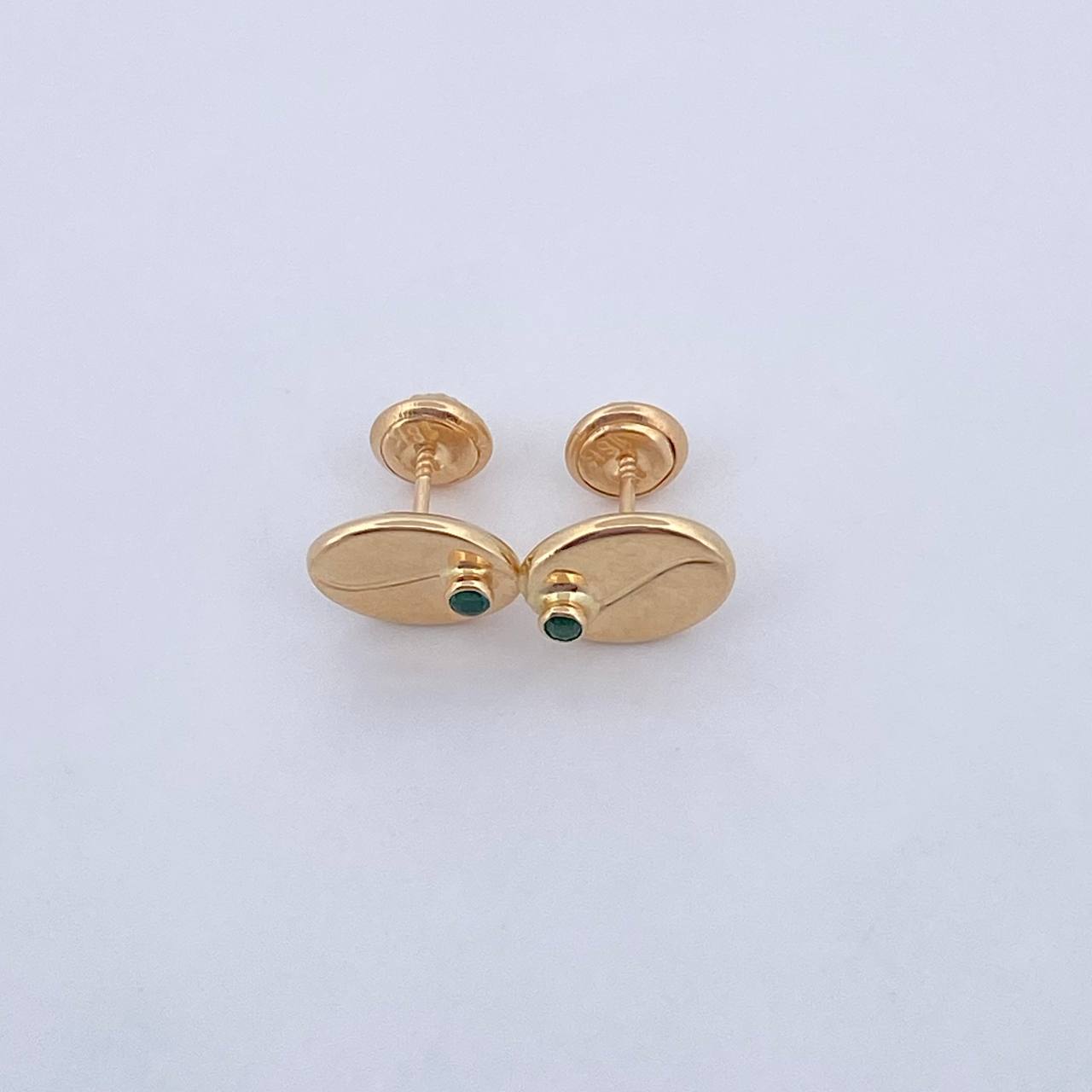 Topos Grano Café 0.9gr / 9.7mm / Oro Amarillo 18K &