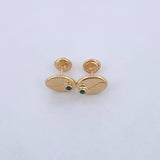 Topos Grano Café 0.9gr / 9.7mm / Oro Amarillo 18K &