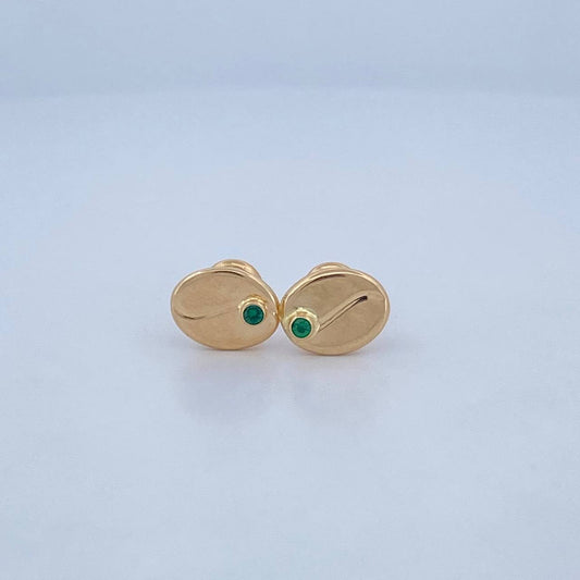 Topos Grano Café 0.9gr / 9.7mm / Oro Amarillo 18K &