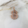 Dije Dólar 6.4gr / 4cm / Circones Blancos Dos Oros Blanco Rosa