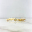 Pulsera Beige Hamsa Tridimensional 1.45gr / 4mm Bolas Diamantadas 4 und Circones Blancos Oro Amarillo *