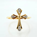 Anillo Cruz 1.8gr / 6 1/2 / Oro Amarillo 18K ©