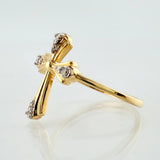 Anillo Cruz 1.8gr / 6 1/2 / Oro Amarillo 18K ©