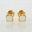 Topos Trebol Blanco 0.75gr / 4.6mm Oro Amarillo 18K
