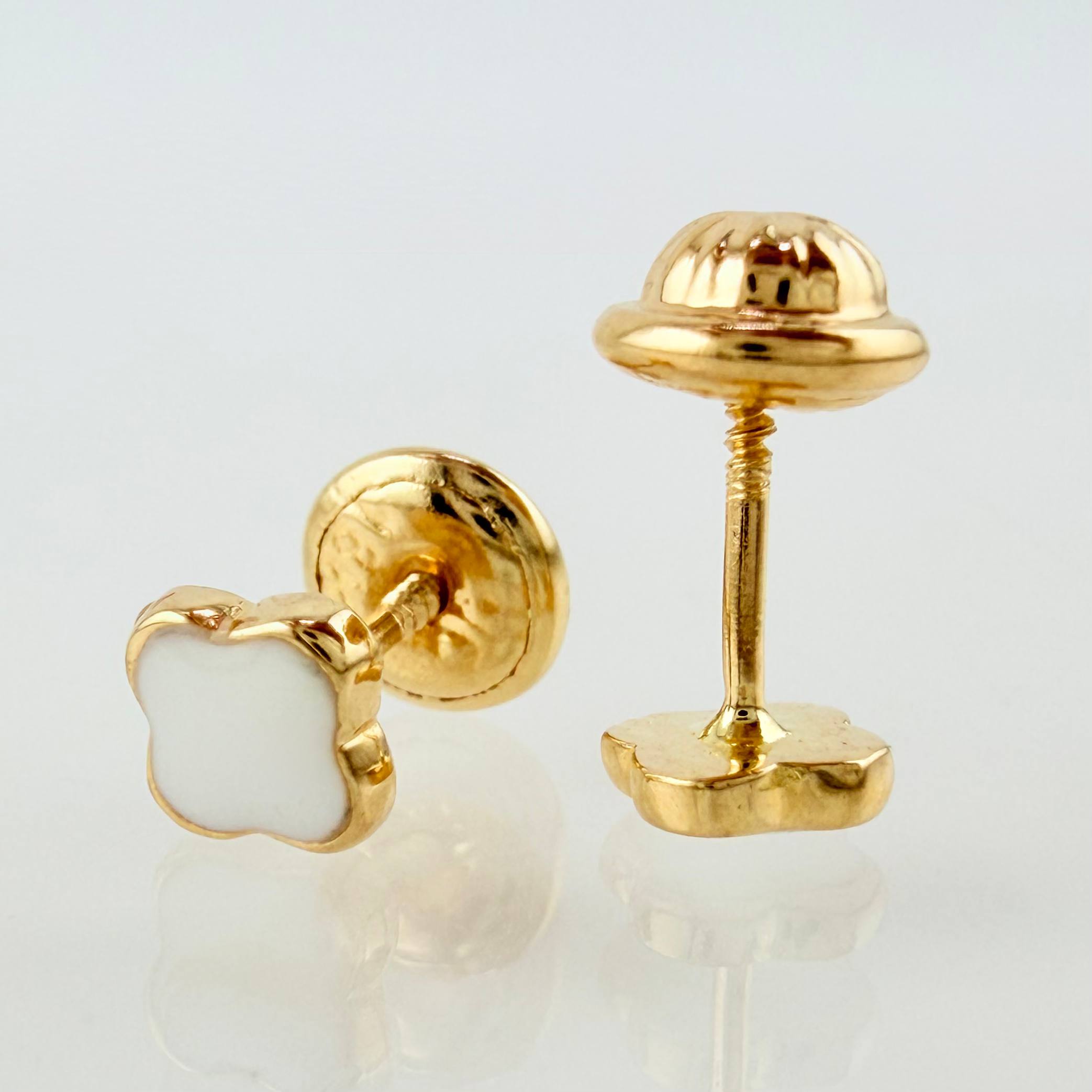 Topos Trebol 0.8gr / 5.2mm Oro Amarillo 18K *