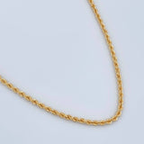 Cadena Lazo 3.2gr / 50.2cm / 2mm Oro Amarillo +3 18K &