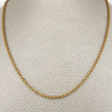 Cadena Lazo 3.2gr / 50.2cm / 2mm Oro Amarillo +3 18K &