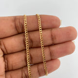 Cadena Cubana 3.4gr / 50cm / 2.1mm Oro Amarillo +1 18K &