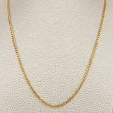 Cadena Cubana 3.55gr / 50cm / 2.1mm Oro Amarillo +1 18K &