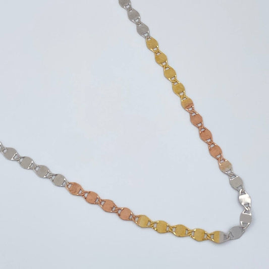 Cadena Plana Espejo 1.55gr / 40.2cm / 2mm Tres Oros +3 18K %