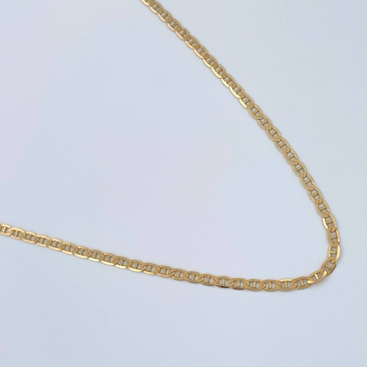 Cadena Escalera Plana 1.7gr / 45.3cm / 1.33mm Oro Amarillo +3 18K %