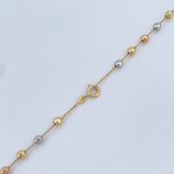 Rosario Virgen Milagrosa Cruz 11.45gr / 60.4cm / 4mm Tres Oros +4 18K %