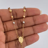 Rosario Virgen Milagrosa Cruz 11.45gr / 60.4cm / 4mm Tres Oros +4 18K %