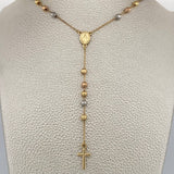 Rosario Virgen Milagrosa Cruz 11.45gr / 60.4cm / 4mm Tres Oros +4 18K %