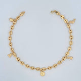 Tobillera Gc Figuras 7.1gr / 25.8cm / 4.9mm Oro Amarillo 18K &